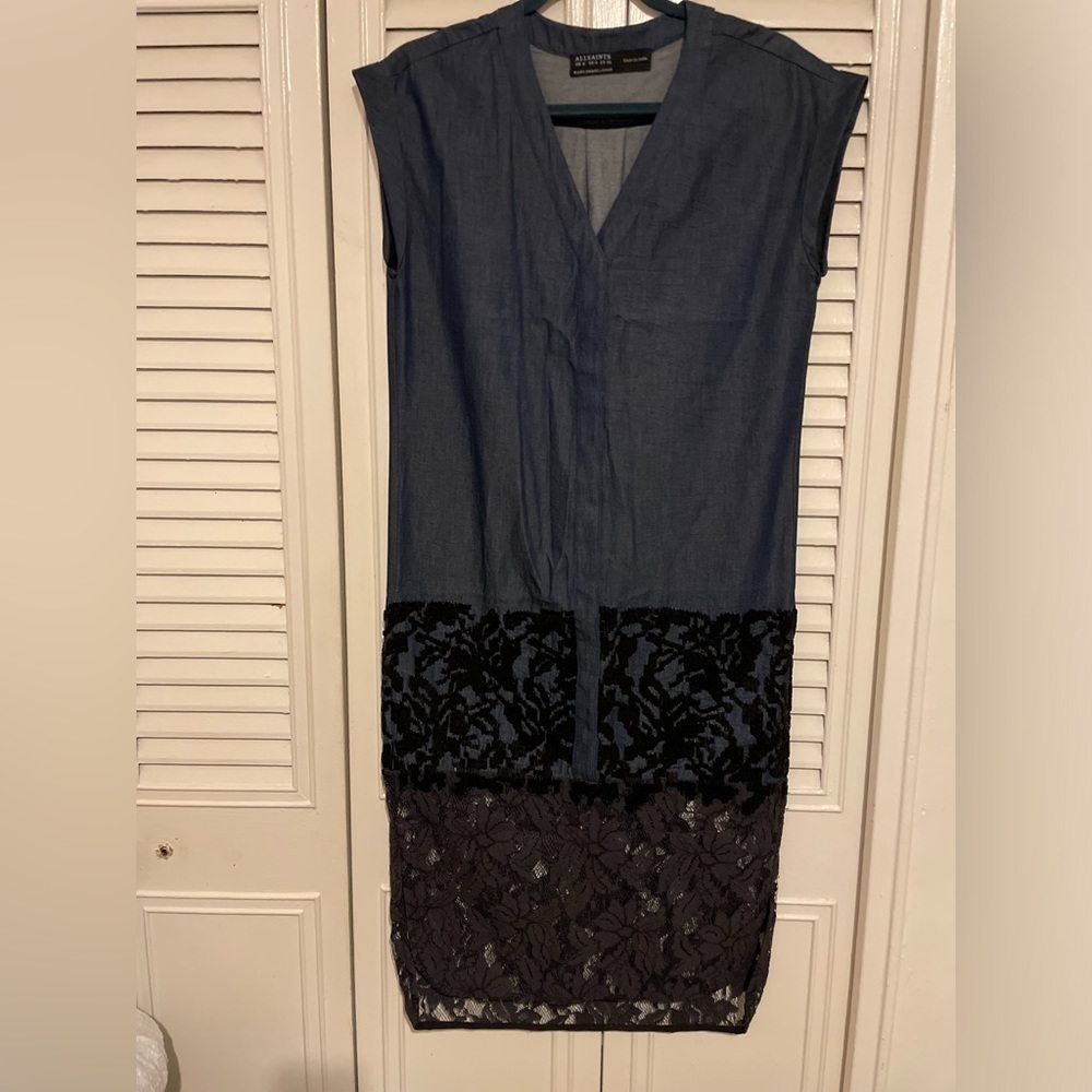 All Saints Denim, Lace And Hand Crafted Beads.